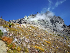 中ノ湯コースの焼岳頂上付近